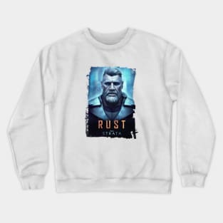 The Strata Rust Portrait Rough Edge Crewneck Sweatshirt